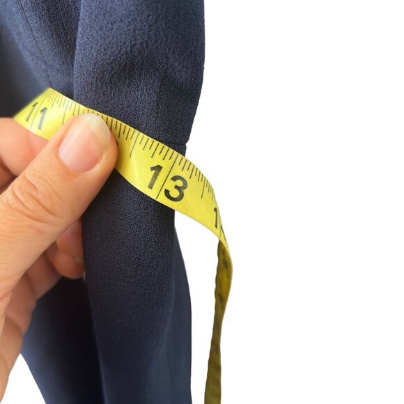 Dress the Population Anita Navy Plunging V Neck Sleeveless Midi Sheath Dress XS - Picture 11 of 12